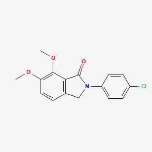 molecular formula C16H14ClNO3 B5510237 2-(4-chlorophenyl)-6,7-dimethoxy-1-isoindolinone 