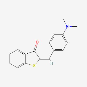 molecular formula C17H15NOS B5510257 2-[4-(dimethylamino)benzylidene]-1-benzothiophen-3(2H)-one 