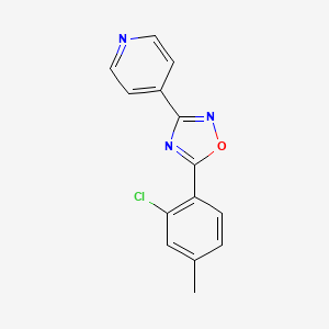molecular formula C14H10ClN3O B5510329 4-[5-(2-chloro-4-methylphenyl)-1,2,4-oxadiazol-3-yl]pyridine 