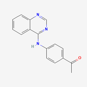 molecular formula C16H13N3O B5510365 1-[4-(4-quinazolinylamino)phenyl]ethanone 