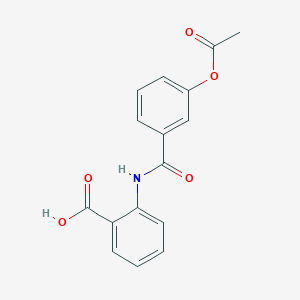 molecular formula C16H13NO5 B5510376 2-{[3-(acetyloxy)benzoyl]amino}benzoic acid 