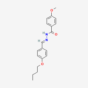 molecular formula C19H22N2O3 B5510456 N'-(4-丁氧基亚苄叉)-4-甲氧基苯甲酰腙 CAS No. 303084-83-5