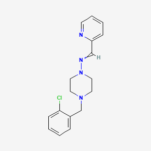 molecular formula C17H19ClN4 B5510462 4-(2-chlorobenzyl)-N-(2-pyridinylmethylene)-1-piperazinamine 