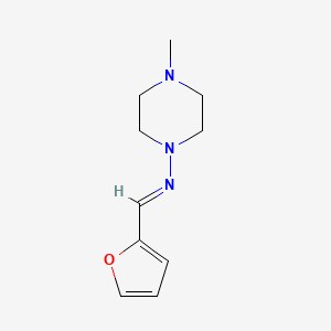 molecular formula C10H15N3O B5510470 N-(2-呋喃甲亚甲基)-4-甲基-1-哌嗪胺 