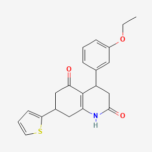 4-(3-ethoxyphenyl)-7-(2-thienyl)-4,6,7,8-tetrahydro-2,5(1H,3H)-quinolinedione