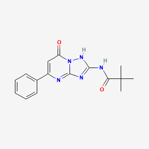 molecular formula C16H17N5O2 B5510496 N-(7-hydroxy-5-phenyl[1,2,4]triazolo[1,5-a]pyrimidin-2-yl)-2,2-dimethylpropanamide 