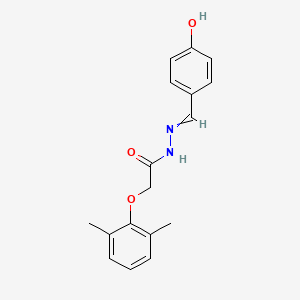 molecular formula C17H18N2O3 B5510518 2-(2,6-dimethylphenoxy)-N'-(4-hydroxybenzylidene)acetohydrazide 