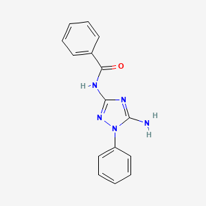molecular formula C15H13N5O B5510541 N-(5-amino-1-phenyl-1H-1,2,4-triazol-3-yl)benzamide 