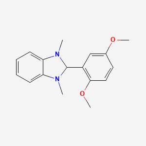 molecular formula C17H20N2O2 B5510549 2-(2,5-dimethoxyphenyl)-1,3-dimethyl-2,3-dihydro-1H-benzimidazole 