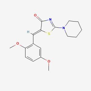 molecular formula C17H20N2O3S B5510554 5-(2,5-dimethoxybenzylidene)-2-(1-piperidinyl)-1,3-thiazol-4(5H)-one 