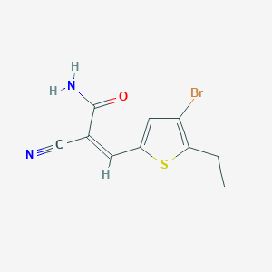 molecular formula C10H9BrN2OS B5510562 3-(4-bromo-5-ethyl-2-thienyl)-2-cyanoacrylamide 