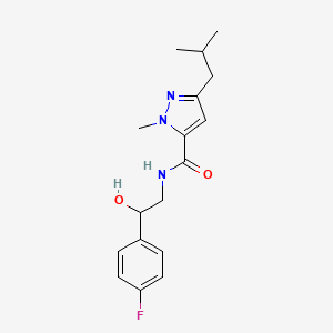 molecular formula C17H22FN3O2 B5510584 N-[2-(4-fluorophenyl)-2-hydroxyethyl]-3-isobutyl-1-methyl-1H-pyrazole-5-carboxamide 