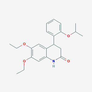 6,7-diethoxy-4-(2-isopropoxyphenyl)-3,4-dihydro-2(1H)-quinolinone