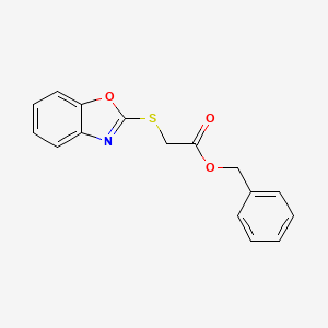 molecular formula C16H13NO3S B5510605 benzyl (1,3-benzoxazol-2-ylthio)acetate 