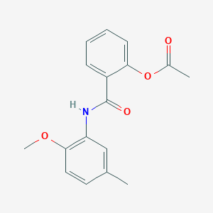 molecular formula C17H17NO4 B5510622 2-{[(2-甲氧基-5-甲基苯基)氨基]羰基}苯基乙酸酯 