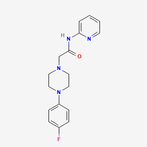 molecular formula C17H19FN4O B5510623 2-[4-(4-fluorophenyl)-1-piperazinyl]-N-2-pyridinylacetamide 