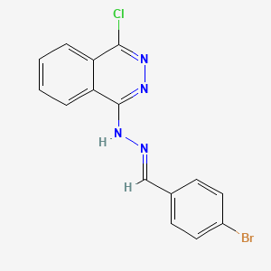 molecular formula C15H10BrClN4 B5510735 4-bromobenzaldehyde (4-chloro-1-phthalazinyl)hydrazone 