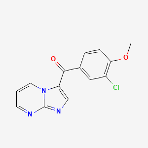 molecular formula C14H10ClN3O2 B5510744 (3-Chloro-4-methoxyphenyl)-imidazo[1,2-a]pyrimidin-3-ylmethanone 