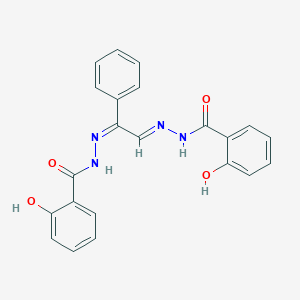 molecular formula C22H18N4O4 B5510762 N',N''-(1-phenyl-1,2-ethanediylidene)bis(2-hydroxybenzohydrazide) 