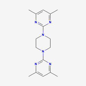 molecular formula C16H22N6 B5510858 2,2'-(1,4-piperazinediyl)bis(4,6-dimethylpyrimidine) 