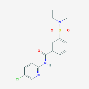 molecular formula C16H18ClN3O3S B5510864 N-(5-chloro-2-pyridinyl)-3-[(diethylamino)sulfonyl]benzamide 