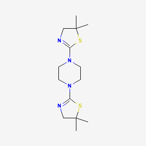 molecular formula C14H24N4S2 B5510867 1,4-bis(5,5-dimethyl-4,5-dihydro-1,3-thiazol-2-yl)piperazine 