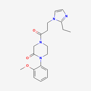 4-[3-(2-ethyl-1H-imidazol-1-yl)propanoyl]-1-(2-methoxyphenyl)-2-piperazinone