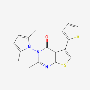 molecular formula C17H15N3OS2 B5510885 3-(2,5-dimethyl-1H-pyrrol-1-yl)-2-methyl-5-(2-thienyl)thieno[2,3-d]pyrimidin-4(3H)-one 
