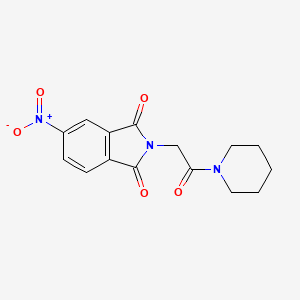 molecular formula C15H15N3O5 B5510931 5-nitro-2-[2-oxo-2-(1-piperidinyl)ethyl]-1H-isoindole-1,3(2H)-dione 