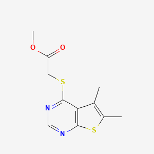 molecular formula C11H12N2O2S2 B5510967 methyl [(5,6-dimethylthieno[2,3-d]pyrimidin-4-yl)thio]acetate 
