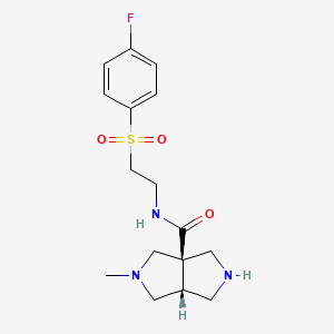 molecular formula C16H22FN3O3S B5510972 rel-(3aR,6aR)-N-{2-[(4-fluorophenyl)sulfonyl]ethyl}-2-methylhexahydropyrrolo[3,4-c]pyrrole-3a(1H)-carboxamide dihydrochloride 