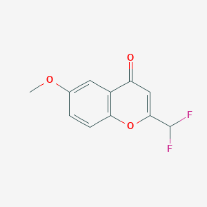 molecular formula C11H8F2O3 B5510983 2-(difluoromethyl)-6-methoxy-4H-chromen-4-one 