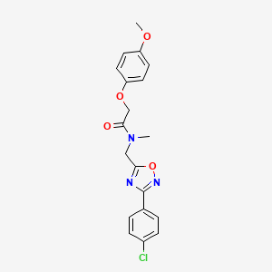 molecular formula C19H18ClN3O4 B5510998 N-{[3-(4-chlorophenyl)-1,2,4-oxadiazol-5-yl]methyl}-2-(4-methoxyphenoxy)-N-methylacetamide 