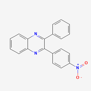 molecular formula C20H13N3O2 B5511104 2-(4-硝基苯基)-3-苯基喹喔啉 