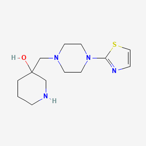 molecular formula C13H22N4OS B5511140 3-{[4-(1,3-thiazol-2-yl)-1-piperazinyl]methyl}-3-piperidinol dihydrochloride 