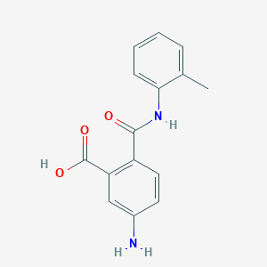 molecular formula C15H14N2O3 B5511148 5-amino-2-{[(2-methylphenyl)amino]carbonyl}benzoic acid 