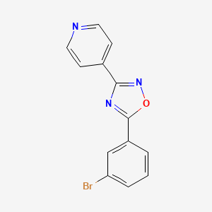 4-[5-(3-bromophenyl)-1,2,4-oxadiazol-3-yl]pyridine