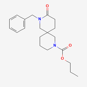 molecular formula C20H28N2O3 B5511260 propyl 8-benzyl-9-oxo-2,8-diazaspiro[5.5]undecane-2-carboxylate 