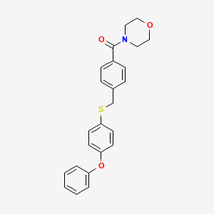 4-(4-{[(4-phenoxyphenyl)thio]methyl}benzoyl)morpholine