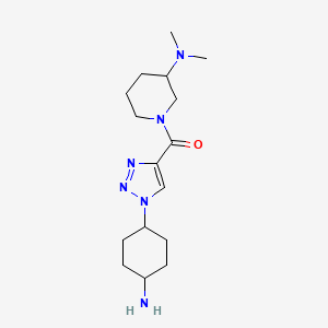 molecular formula C16H28N6O B5511292 1-{[1-(cis-4-aminocyclohexyl)-1H-1,2,3-triazol-4-yl]carbonyl}-N,N-dimethylpiperidin-3-amine 