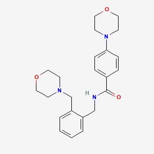 molecular formula C23H29N3O3 B5511341 4-(4-morpholinyl)-N-[2-(4-morpholinylmethyl)benzyl]benzamide 