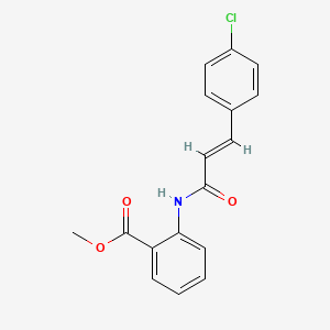 molecular formula C17H14ClNO3 B5511387 methyl 2-{[3-(4-chlorophenyl)acryloyl]amino}benzoate CAS No. 321674-87-7