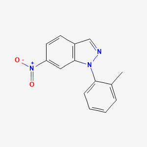 molecular formula C14H11N3O2 B5511391 1-(2-methylphenyl)-6-nitro-1H-indazole 