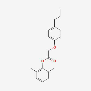 molecular formula C19H22O3 B5511403 2,6-dimethylphenyl (4-propylphenoxy)acetate 