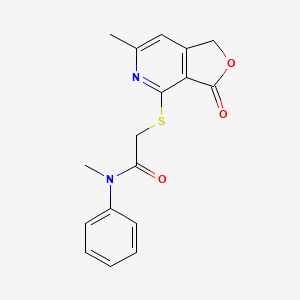 N-methyl-2-[(6-methyl-3-oxo-1,3-dihydrofuro[3,4-c]pyridin-4-yl)thio]-N-phenylacetamide