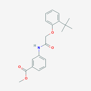 molecular formula C20H23NO4 B5511421 methyl 3-{[(2-tert-butylphenoxy)acetyl]amino}benzoate 