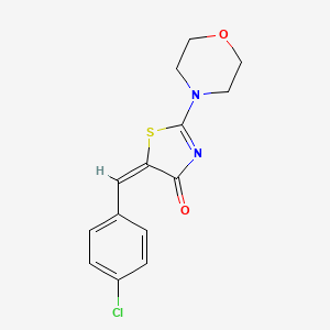 molecular formula C14H13ClN2O2S B5511449 5-(4-chlorobenzylidene)-2-(4-morpholinyl)-1,3-thiazol-4(5H)-one 