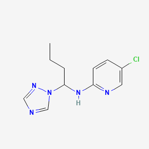 molecular formula C11H14ClN5 B5511461 5-chloro-N-[1-(1H-1,2,4-triazol-1-yl)butyl]-2-pyridinamine 