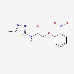 molecular formula C11H10N4O4S B5511483 N-(5-methyl-1,3,4-thiadiazol-2-yl)-2-(2-nitrophenoxy)acetamide 