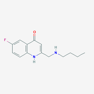 molecular formula C14H17FN2O B5511497 2-[(butylamino)methyl]-6-fluoroquinolin-4-ol 